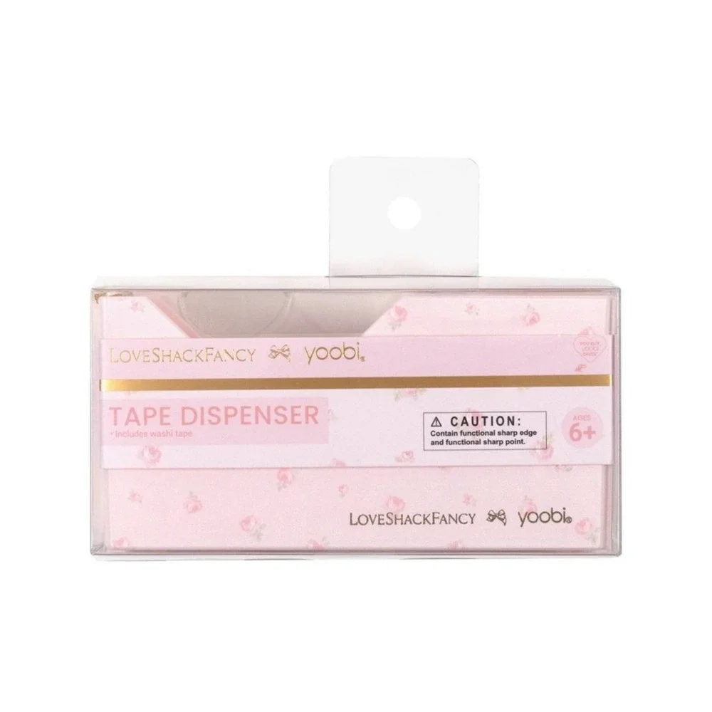Love Shack Fancy Tape Dispenser Blooming Heirloom Washi Tape Pink Floral NEW
